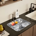 thumbnail image 5 of Yayeee Dish Drying Mat for Kitchen Counter 16" x 18" Microfiber Super Absorbent Coffee Decorative Pad, Black Roses, 5 of 9