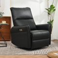 thumbnail image 5 of Oufan Power Rocking Recliner Chair, 270° Swivel Recliner Chairs, Modern Small Rocking Swivel Recliner Chair for Bedroom,Living Room Chair Home Theater Seat,Side Pocket, Black, 5 of 10