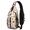 Thanksgiving Maple Leaf Pattern, variant on Thanksgiving Maple Leaf Cookie Plaid Sling Backpack, Cycling Sling Bag with Earphone Port, Breathable Padded Back Gift Ideas for Holiday Birthday Gifts