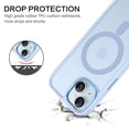 thumbnail image 4 of GAOBAO Magnetic for iPhone 15 Case, Compatible with MagSafe, Drop Protection, 6.1" Metal Camera Frame Translucent Slim Protective Cover for Women Girls, Blue, 4 of 10