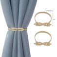 thumbnail image 2 of IH Casa Decor Set Of 2 Curtain Tiebacks Fern Rose Gold, 2 of 2