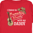 thumbnail image 4 of Inktastic I Listen to Country Music with my Daddy Guitar and Hat Boys or Girls Long Sleeve Toddler T-Shirt, 4 of 5