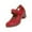 Red Dress Pumps, variant on hopeusnice Women's Stylish Faux Leather Heeled Dress Pumps with Wide Straps Comfortable Breathable Slip-On Casual Shoes High Heels Thick Heels Sandals Black 35