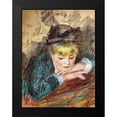 thumbnail image 2 of Renoir, Pierre-Auguste 12x14 Black Modern Framed Museum Art Print Titled - Portrait of a girl, 2 of 5