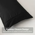 thumbnail image 4 of HAOK Solid Print Pillow Cases, King, Black, 2-Pieces, 4 of 5