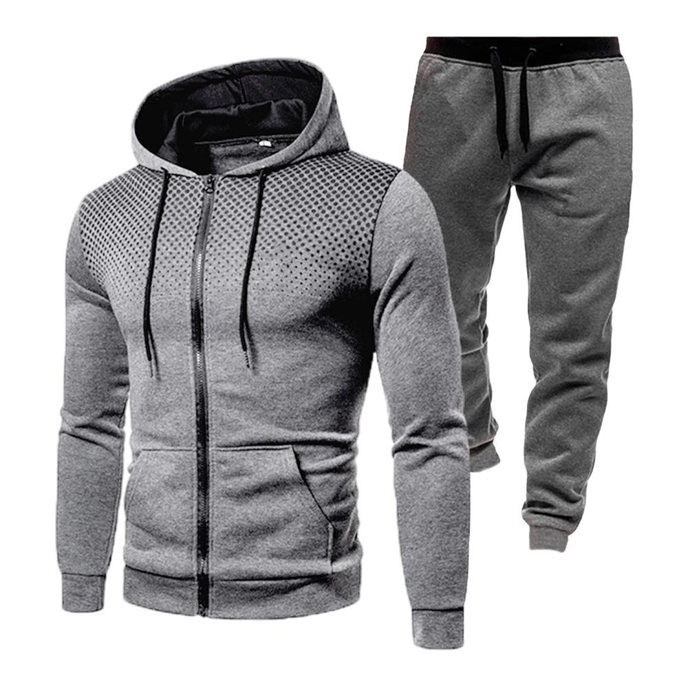 Lacyie Men Sweat Suits TwoPiece, Jogging Sweatsuits for Men with Zip