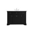 thumbnail image 3 of Elegant Decor Clarence 48" Solid Wood Metal Single Bathroom Vanity Set in Black, 3 of 8