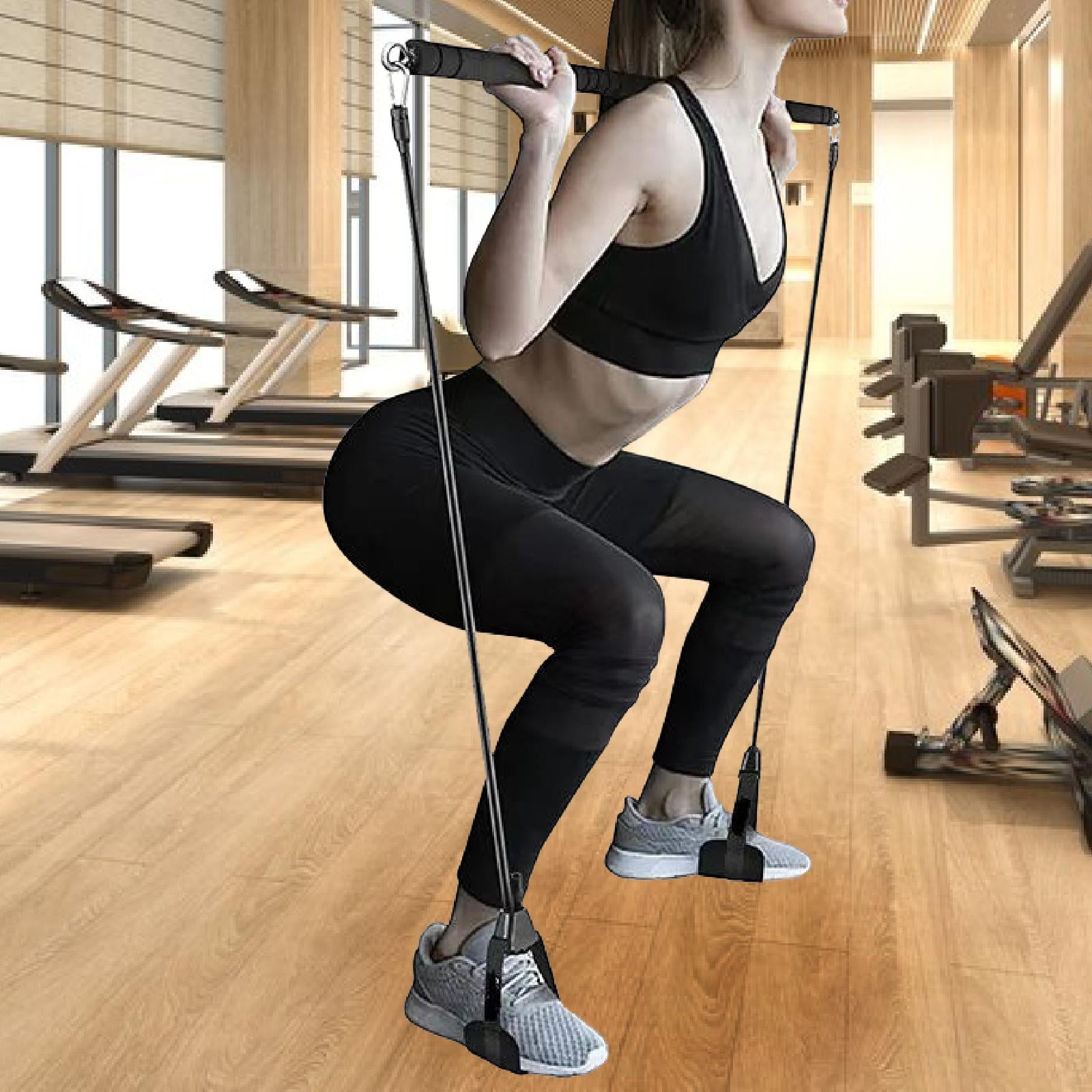 Baoblaze Resistance Band Bar Only 3 Sections Heavy Duty for Squat