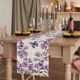 thumbnail image 2 of Table Runners 90 Inches Long Dress Scarves, Purple Flowers Farmhouse Coffee/Dining/Kitchen Table Runner for Living Room, Butterfly Spring Floral Rustic Farmhouse 13x90 Inch, 2 of 9