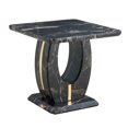 thumbnail image 5 of Rustic Farmhouse Accent End Table, Rectangle Tabletop Side Table Nightstand for Family, Dinning or Living Room, Marbling Finish, Modern, Black, 5 of 8