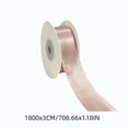 thumbnail image 3 of 3 Inch Wide Sheer Satin Ribbon Roll For Gift Wrapping, Decorative Fabric Ribbon For Bouquet Arrangement, Polyester Craft Ribbon For Wedding Centerpieces, Bow Making Supply For Floral Home Decor, 3 of 6