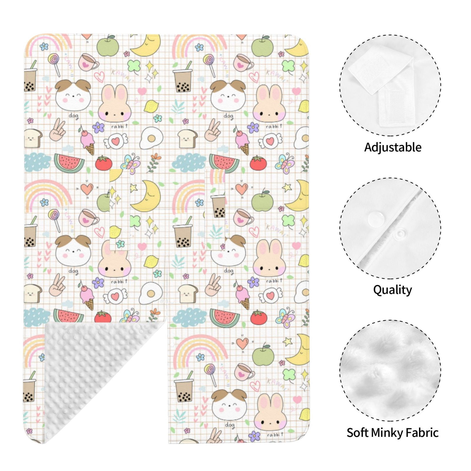 Naloa Summer Rabbit Baby Car Seat Cover, Breathable Baby Carrier Cover, Multiuse Baby Carrier Cover & Nursing Breastfeeding Cover