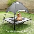 thumbnail image 2 of Cooling Elevated Dog Bed with Canopy,36in Waterproof Raised Pet Cot, Portable Outdoor Dog Bed with Extra Carrying Bag, Cooling Dog Canopy for Large Dogs（36"*30"）, 2 of 7