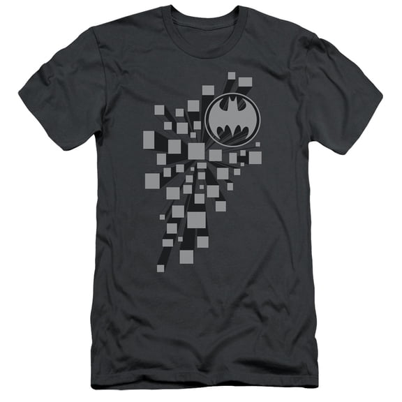 Batman Gotham 3D S/S Adult 30/1 T-Shirt Charcoal