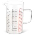thumbnail image 6 of Masteelf Liquid Measuring Glass Cup Large Capacity Milk Coffee Pouring Cup Clear Graduated Glass Mug With Spout And Handle 1000 ML, 6 of 8
