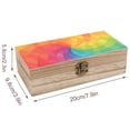 thumbnail image 2 of 7.9×2.3 In Wooden Boxes Durable Easy To Use Dustproof Prevent Slippery Delicate And Cabinet MediumVioletRed Tie Dye Background Rainbow Colors_2, 2 of 8