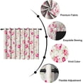 thumbnail image 3 of Flower Blackout Curtains Romantic Rustic Rose Pink Blossoming Peony Floral Green Leaves Botanical For Living Room Bedroom Window Drapes 52"W x 63"L, 3 of 6