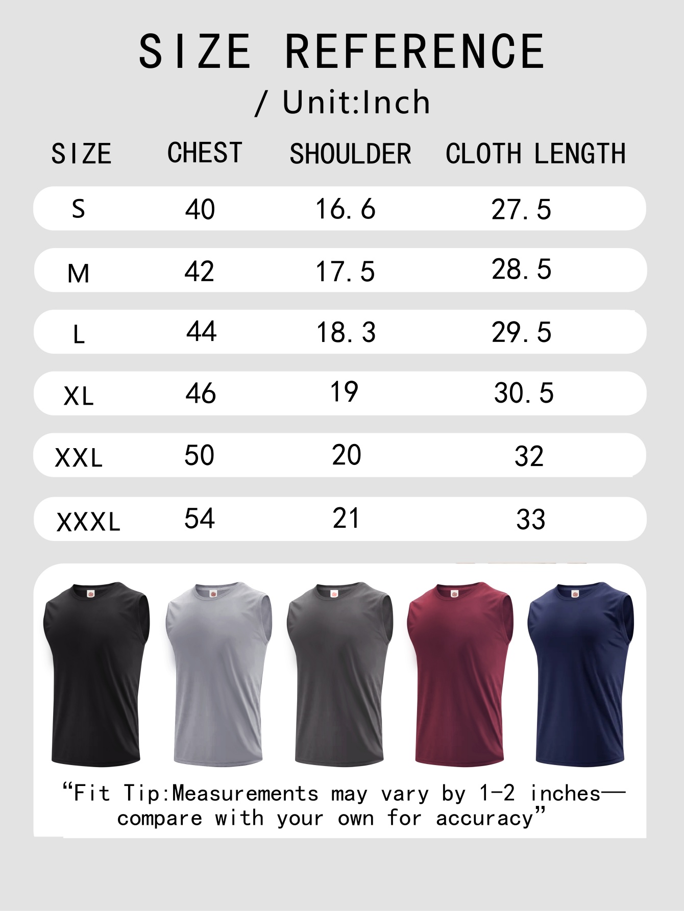 MANSENHUG Men's Sleeveless Tank Top, 5-Pack photo 2