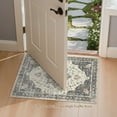 thumbnail image 3 of Uermei 2'x3' Soft Washable Area Rug: Non-Slip Stain-Resistant Indoor Mat, Thin & Easy-Clean Small Entryway Rug for Hallway, Bedroom, Bathroom, Kitchen, Office - Beige Blue, 3 of 12