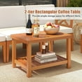thumbnail image 6 of Costway 5 PCS Acacia Wood Patio Furniture Set with Cushions and 2-Tier Coffee Table, 6 of 9