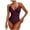 Wine-33, variant on Lopeceal Tummy Control One Piece Swimsuits for Women Ruched Bathing Suits Strappy V Neck Monokini