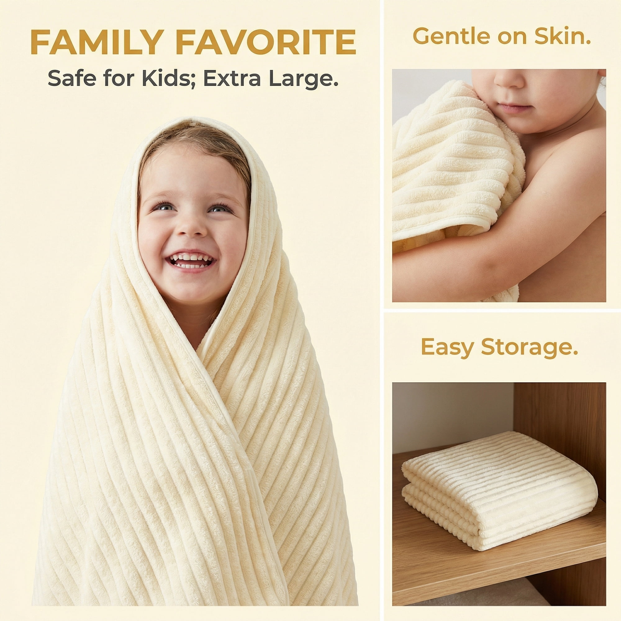 Unique Bargains High Absorbing Bath Towel 2 Pack Milky White/Dark Blue 55" x 28"