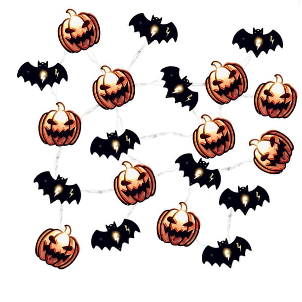Luces Led De Calabaza De Halloween, Cadena De Luces De Murciélago Fantasma Para Decoración De Jardín De Fiesta De Carnaval Speravity HA042474-02
