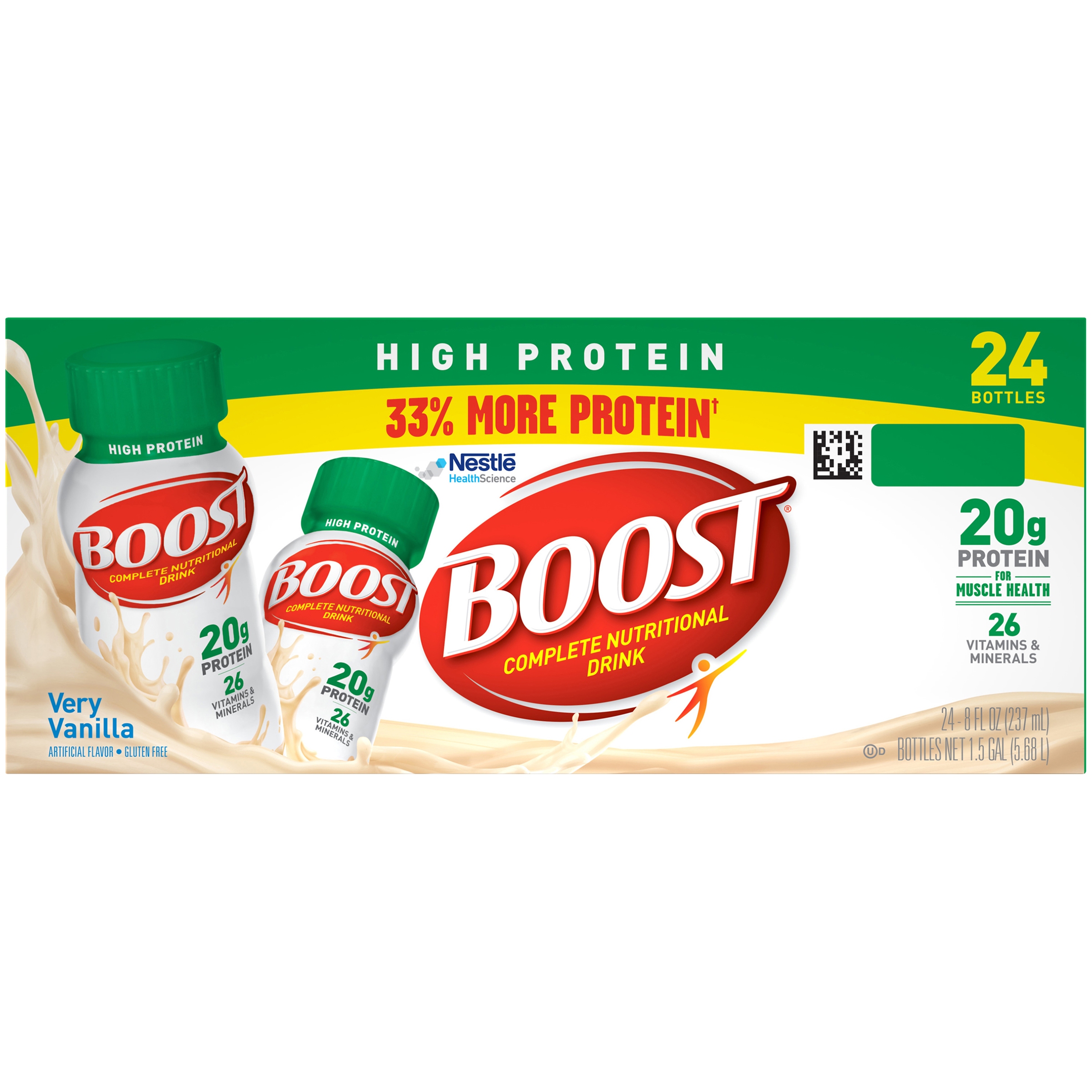 (2 pack) BOOST HIGH PROTEIN Very Vanilla 24-8 fl. oz. Bottles