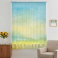 thumbnail image 3 of Turquoise Blue Ombre Sheer Curtains 54 Inches Long, Abstract Modern Art Oil Painting Light Filering Curtains, Breathable Simi Curtain Privacy Drapes for Kitchen Bathroom Nursery Window Treatment, 3 of 9
