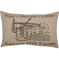 thumbnail image 3 of VHC Brands Sawyer Mill Plow Throw Pillow, Charcoal, 14x22, 3 of 7