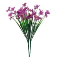 thumbnail image 2 of BadPiggies 10 Bundles Artificial Flowers No Fade Plastic Violet UV Resistant Hanging Plants for Outdoor Garden Porch Window Decor (Purple), 2 of 7