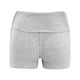 thumbnail image 4 of Leggings de cintura baja y doblez para mujer: pantalones cortos ajustados de color liso con tejido de poliéster, adecuados para el verano, el uso informal y el uso diario., 4 of 5