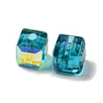 thumbnail image 2 of Electroplate Glass Beads Faceted Cube Steel Blue 5.5x5.5x5.5mm Hole: 1.6mm 100pcs/bag, 2 of 3