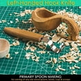 thumbnail image 3 of BeaverCraft Hook Knife SK2L Oak 1.2" Blade Wood Carving Spoon Knife for Bowl Cups Spoons Carving Left Handed Wood Carving Knife Curved Tools for Beginners, 3 of 8