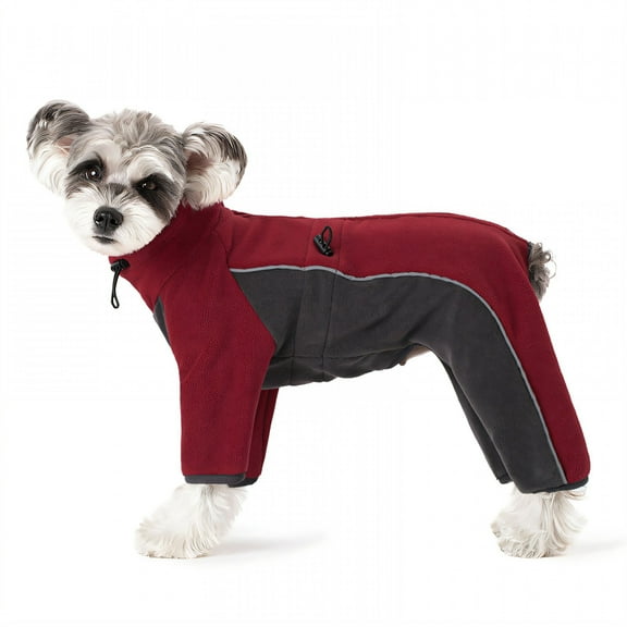 TELOLY 1Pcs Dog Onesie,Polyester Puppy Sweater,Puppy Clothes,Red,S