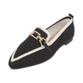 thumbnail image 3 of YOUYEDIAN Flat Shoes for Women Dress Non Slip Slip on Loafers Spring Fall Work Walking Shoes Trendy Closed Toe Orthopedic Shoes (Black), 3 of 4