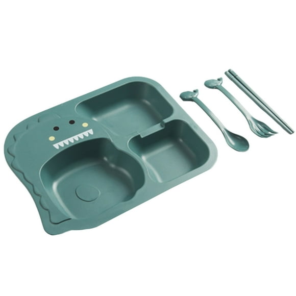 1 Set Baby Tableware Baby Fork Infant Spoon Infant Chopsticks Baby Meal Plate
