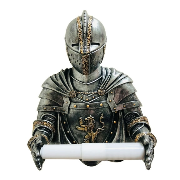 Creative Tissue Roll Dispenser Medieval Statue Knight Paper Towel Holder