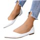 thumbnail image 4 of Zapatos Casuales de Negocios de las Mujeres Punteado Pie Plana Mochilas, Tacones Blancos Punteados Inspirados en Cuero Patente Deslizamiento Ons, 4 of 9