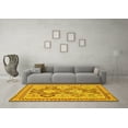 thumbnail image 3 of Ahgly Company Indoor Round Southwestern Yellow Country Area Rugs, 3' Round, 3 of 4