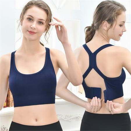 

Zpanxa Bras for Women Woman Bras With String Quick Dry Shockproof Running Fitness Large Size Underwear Womens Bras Sports Bra Blue M
