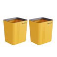 thumbnail image 1 of 2 Pieces Home Office Garbage Bin Bedroom Container Large Capacity Portable Waste Basket Square Shape Rubbish Can Large Capacity Container Yellow L, 1 of 9