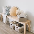 thumbnail image 6 of Extra Large Fabric Storage Baskets for Shelves 3 Pack, 16x13in Closet Storage Bins for Shelves, Canvas Baskets for Organizing, Linen Closet Organizers, Cloth Basket, Beige/Off-White, 6 of 7