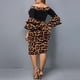 thumbnail image 5 of Vestido de mujer con mangas acampanadas y estampado grande de mujer Fridja bnh172, 5 of 5