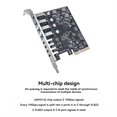 thumbnail image 3 of 8 Port USB 3.2 PCI-E Expansion Card Adapter Card 20Gbps 4 Type-C+4 Type-A Expansion Card for Desktop PC Host Card, 3 of 6
