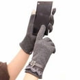 thumbnail image 4 of Gants Tricotés Élégants d'Hiver pour Femmes et Filles, Doigts Complets, Écran Tactile, Poignets, 4 of 5