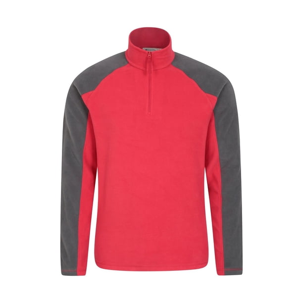 Mountain Warehouse - Forro Polar Ashbourne II para Hombre (Rojo Oscuro)