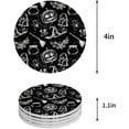 thumbnail image 1 of FMSHPON Hallowen Witches Hat Pumpkin Bat Black Hallowmas Set of 4 Round Coaster for Drinks, Absorbent Ceramic Stone Coasters Cup Mat with Cork Base for Home Kitchen Room Coffee Table Bar Decor, 1 of 6