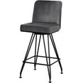 thumbnail image 6 of Counter Height Bar Stools 38.2"H Swivel Bar Stools with Back Modern Velvet Upholstered Bar Chairs Counter Stools with Metal Legs, 6 of 9