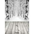 thumbnail image 2 of GreenDecor 5x7ft Christmas Backdrops Photography Frozen Snow Wood Floor Background for Children Photo Studio Backdrop, 2 of 4